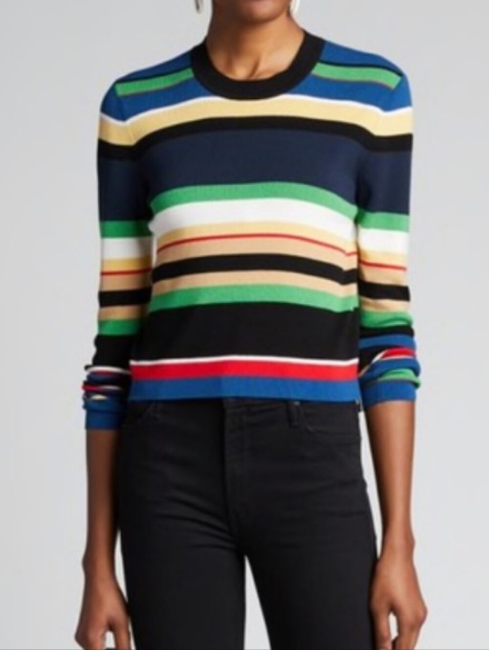 VERONICA BEARD multicolor striped crewneck long sleeve - size small